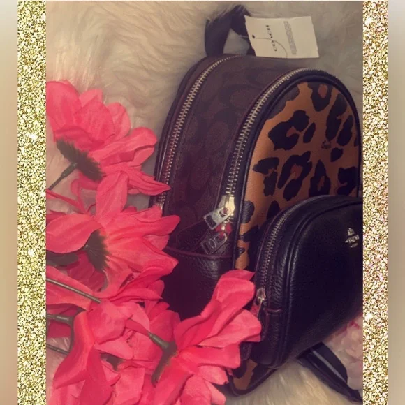 Coach Leopard Print Mini Backpack Purse - Picture 4 of 7